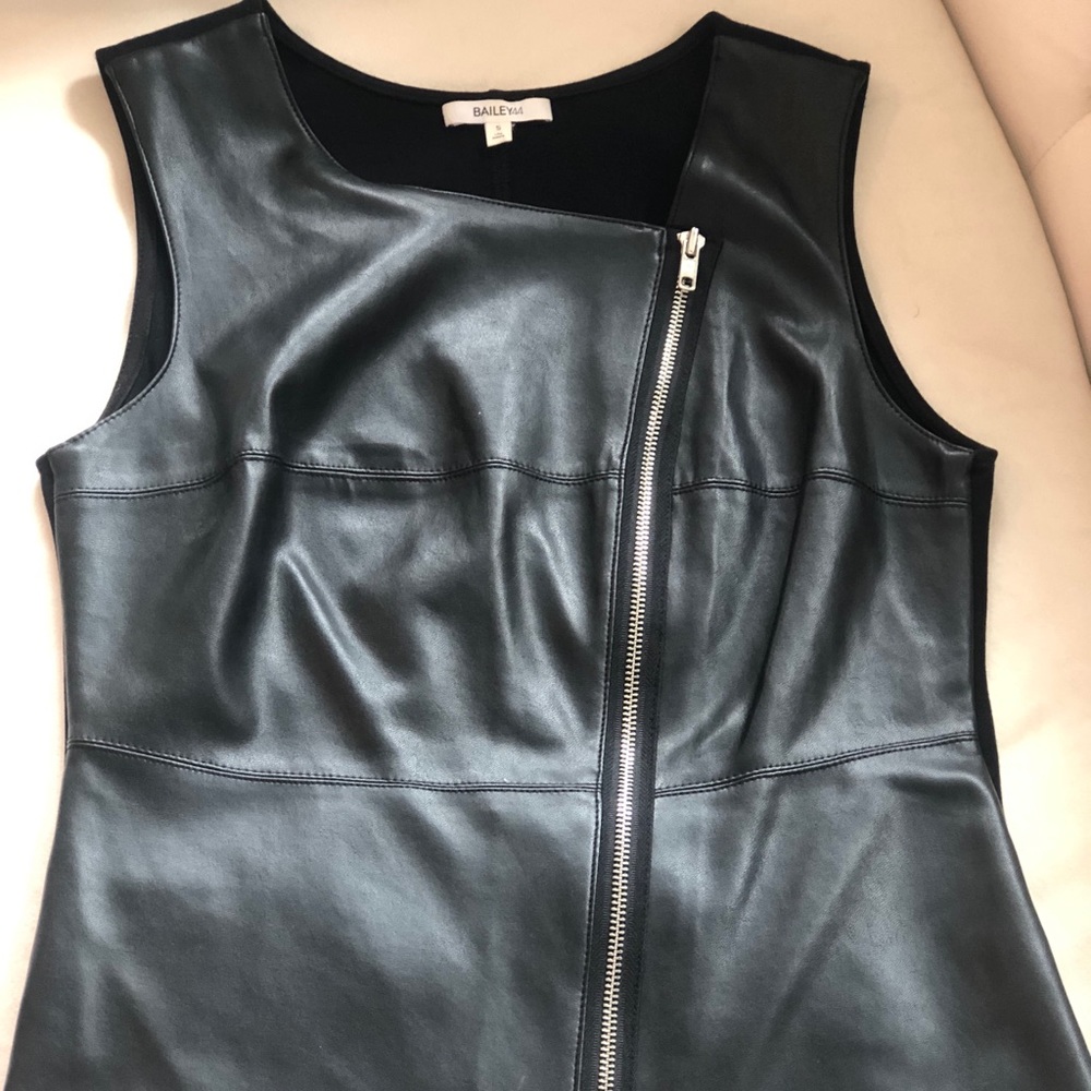Black leather top